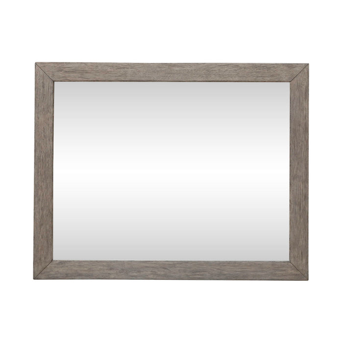 Skyview Lodge - Landscape Mirror - Light Brown