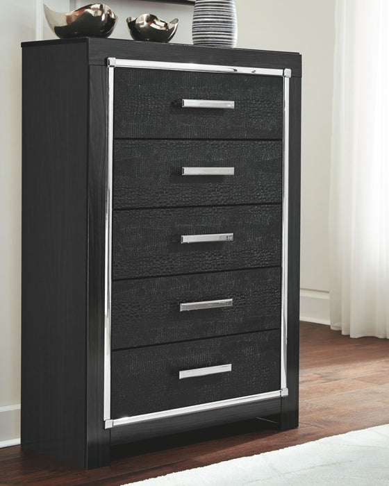 Kaydell - Black - Five Drawer Chest Sacramento Furniture Store Furniture store in Sacramento