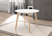 Breckenridge - Round Dining Table - Matte White And Natural Oak Sacramento Furniture Store Furniture store in Sacramento