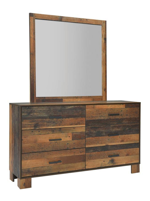 Sidney - Square Dresser Mirror - Rustic Pine Sacramento Furniture Store Furniture store in Sacramento