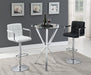 Denali - Round Glass Top Bar Table - Chrome Sacramento Furniture Store Furniture store in Sacramento