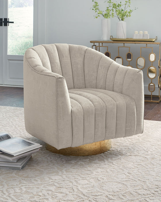 Penzlin - Pearl - Swivel Accent Chair Sacramento Furniture Store Furniture store in Sacramento