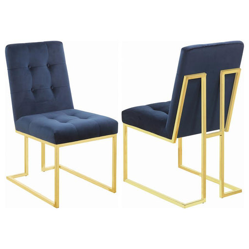 Cisco - Tufted Back Side Chairs (Set of 2) - Ink Blue Sacramento Furniture Store Furniture store in Sacramento