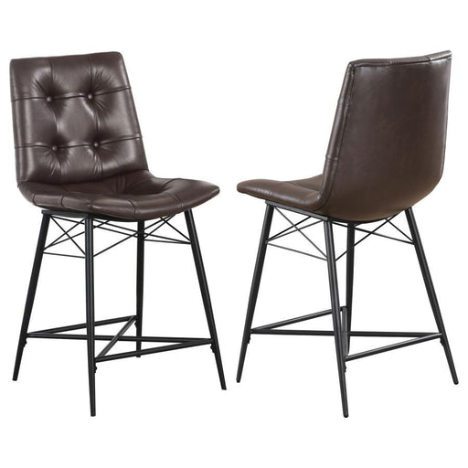 Aiken - Upholstered Tufted Counter Height Stools (Set of 2) Sacramento Furniture Store Furniture store in Sacramento