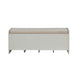 Berci - Bench - Beige Fabric & White Sacramento Furniture Store Furniture store in Sacramento