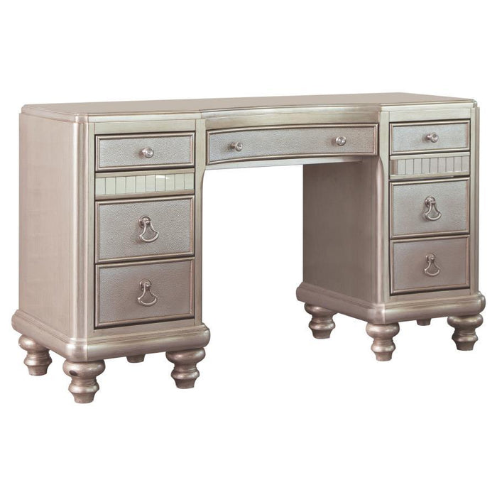 Bling Game - 9-Drawer Vanity Desk - Metallic Platinum Sacramento Furniture Store Furniture store in Sacramento