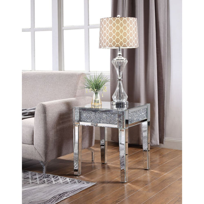 Noralie - End Table - Mirrored - Wood - 24" Sacramento Furniture Store Furniture store in Sacramento