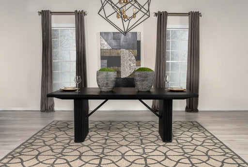 Catherine - Rectangular Double Pedestal Dining Table - Black Sacramento Furniture Store Furniture store in Sacramento