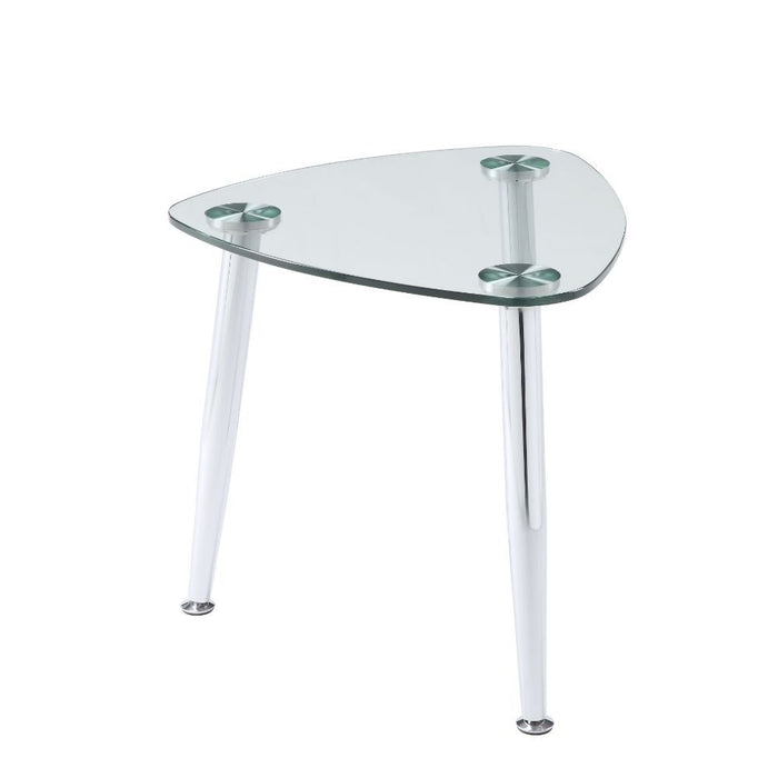 Phlox - End Table - Chrome & Clear Glass Sacramento Furniture Store Furniture store in Sacramento