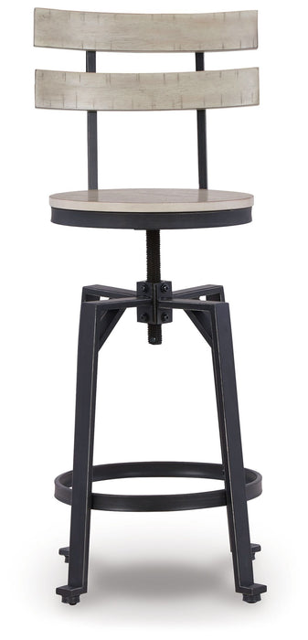 Karisslyn - Whitewash / Black - Swivel Barstool (Set of 2) Sacramento Furniture Store Furniture store in Sacramento