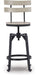 Karisslyn - Whitewash / Black - Swivel Barstool (Set of 2) Sacramento Furniture Store Furniture store in Sacramento