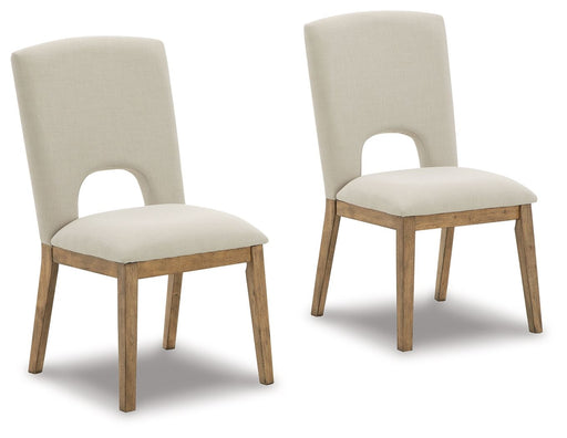Dakmore - Linen / Brown - Dining Uph Side Chair (Set of 2) Sacramento Furniture Store Furniture store in Sacramento