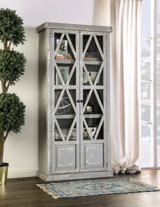 Zenia - Curio Cabinet - Weathered Gray