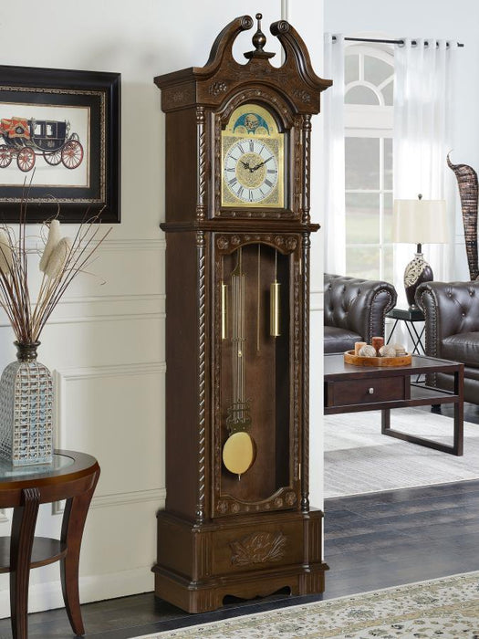 Cedric - Grandfather Clock With Chime - Golden Brown Sacramento Furniture Store Furniture store in Sacramento