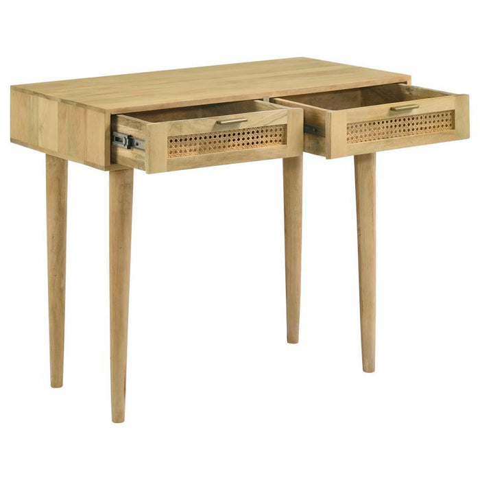 Zamora - Rectangular 2-Drawer Accent Writing Desk - Natural Sacramento Furniture Store Furniture store in Sacramento