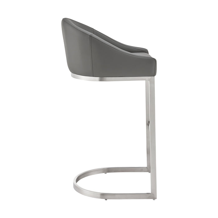 Katherine - Bar Stool - Brushed Steel