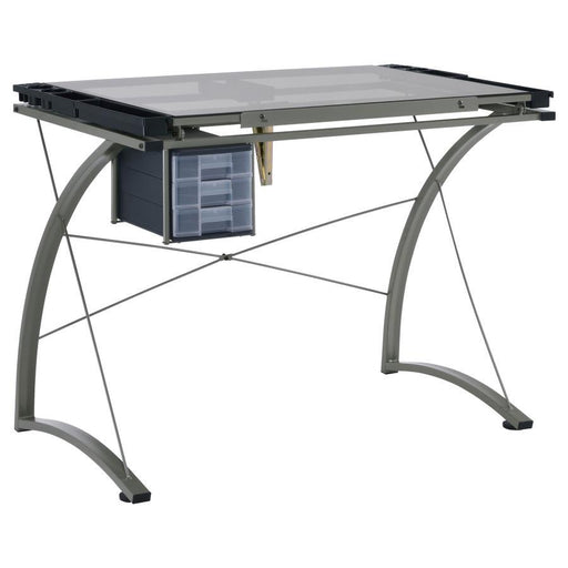 Melo - 3-Drawer Drafting Desk - Champagne Sacramento Furniture Store Furniture store in Sacramento