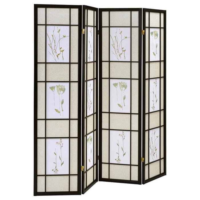 Catabella - 4-Panel Floral Print Folding Screen - Multi-Color Sacramento Furniture Store Furniture store in Sacramento