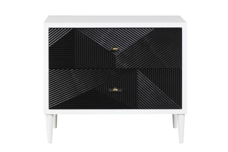 Dubni - Accent Table - White & Black Finish Sacramento Furniture Store Furniture store in Sacramento