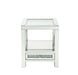 Noralie - End Table With Glass Top - Mirrored & Faux Diamonds - 24" Sacramento Furniture Store Furniture store in Sacramento