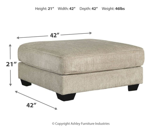 Ardsley - Pewter - Oversized Accent Ottoman Sacramento Furniture Store Furniture store in Sacramento