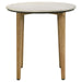 Aldis - Round Marble Top End Table - White And Natural Sacramento Furniture Store Furniture store in Sacramento