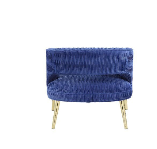 Aistil - Accent Chair - Blue Velvet & Gold Finish Sacramento Furniture Store Furniture store in Sacramento