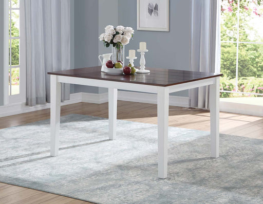 Green Leigh - Dining Table - White & Walnut Sacramento Furniture Store Furniture store in Sacramento