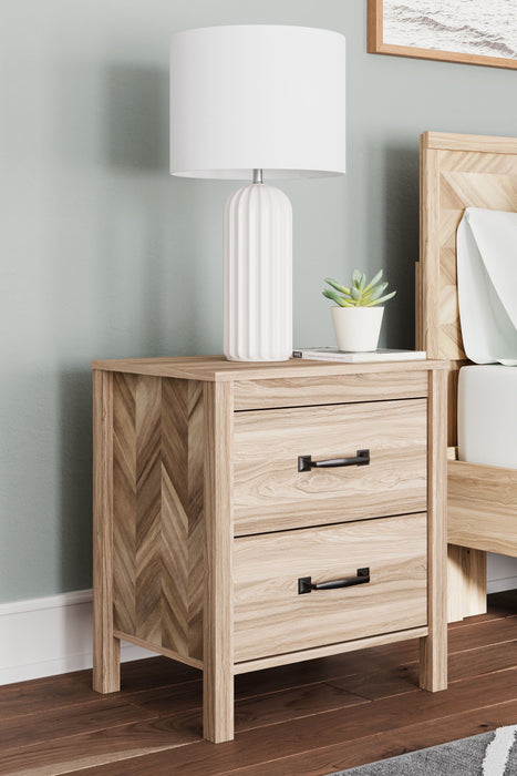 Battelle - Tan - Two Drawer Night Stand Sacramento Furniture Store Furniture store in Sacramento