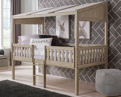Wrenalyn - White / Brown / Beige - Twin Loft Bed With Roof Panels Sacramento Furniture Store Furniture store in Sacramento