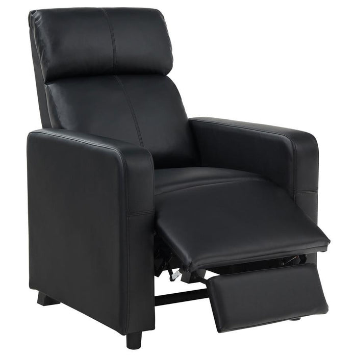 Toohey - Home Theater Push Back Recliner - Black Sacramento Furniture Store Furniture store in Sacramento