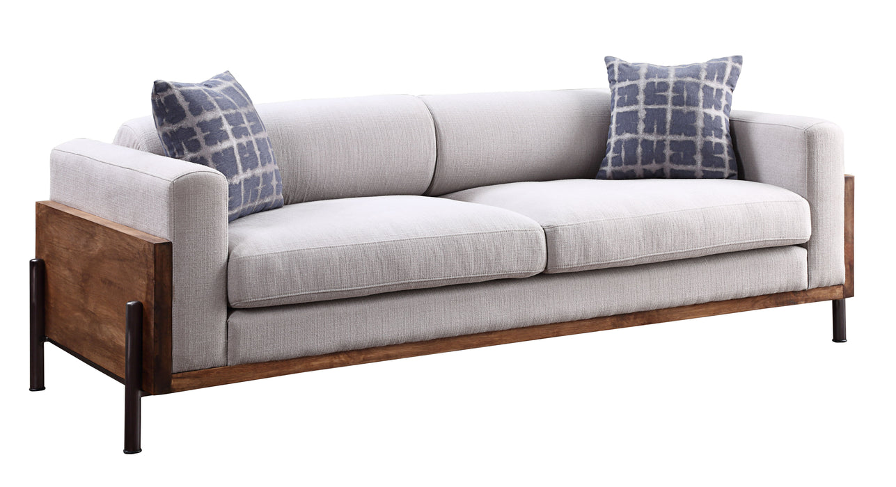 Pelton - Sofa - Fabric & Walnut