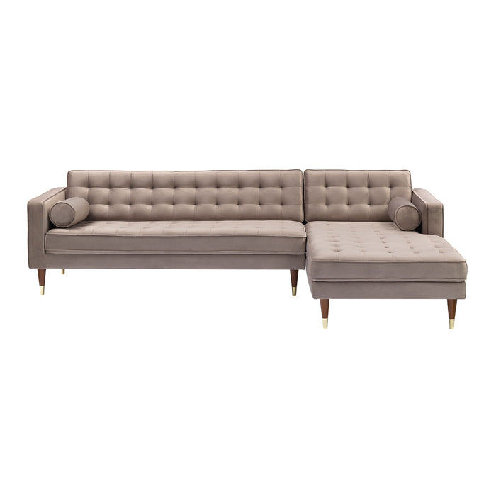 Somerset - Velvet Mid Century - Modern Right Sectional Sofa