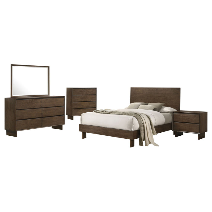 Glenwood - 5-Piece Queen Bedroom Set - Warm Brown