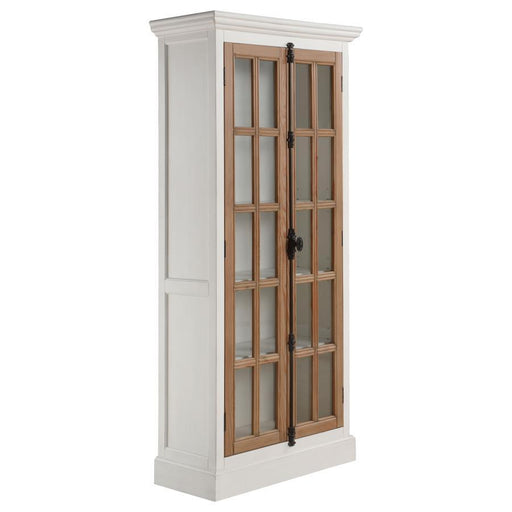 Tammi - 2-Door Tall Cabinet - Antique White And Brown Sacramento Furniture Store Furniture store in Sacramento