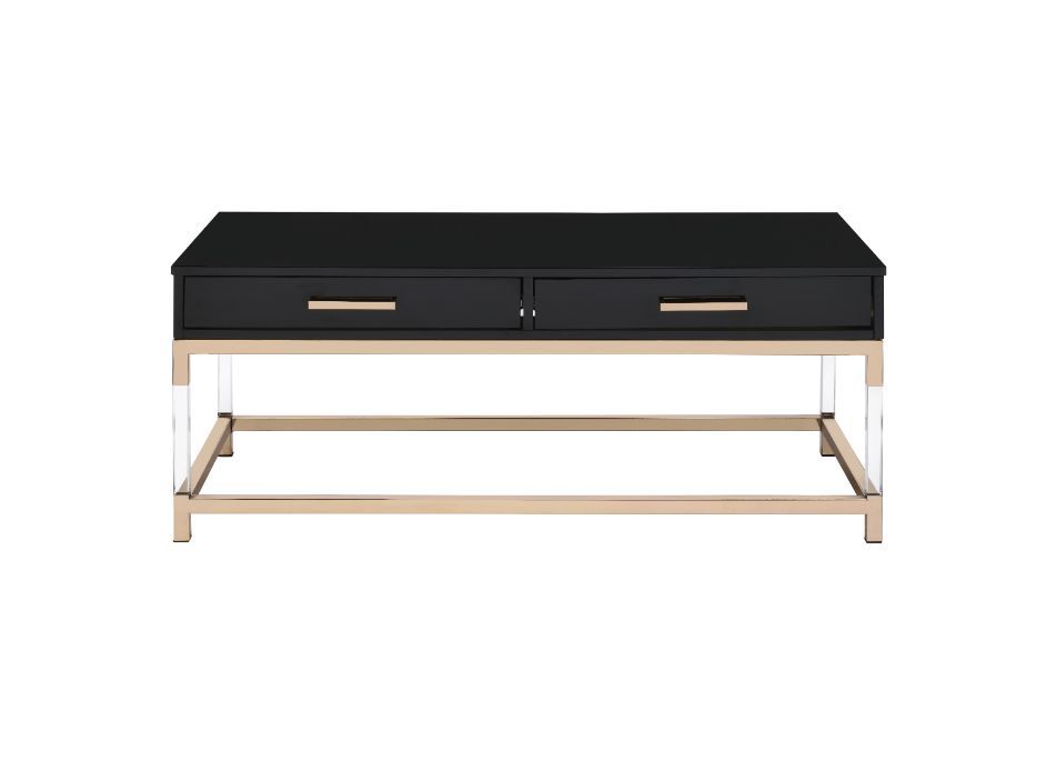 Adiel - Coffee Table - Black & Gold Finish Sacramento Furniture Store Furniture store in Sacramento