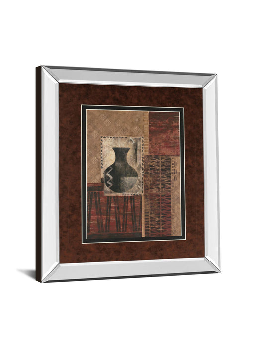 Artifact Revival I By Maria Donovan - Mirror Framed Print Wall Art - Red