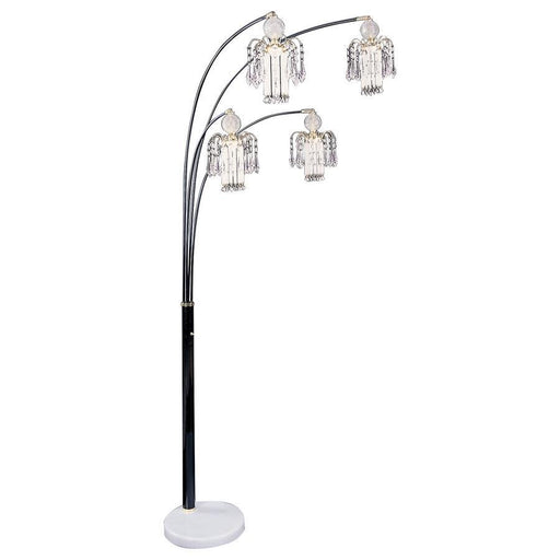 Maisel - Floor Lamp With 4 Staggered Shades - Black Sacramento Furniture Store Furniture store in Sacramento