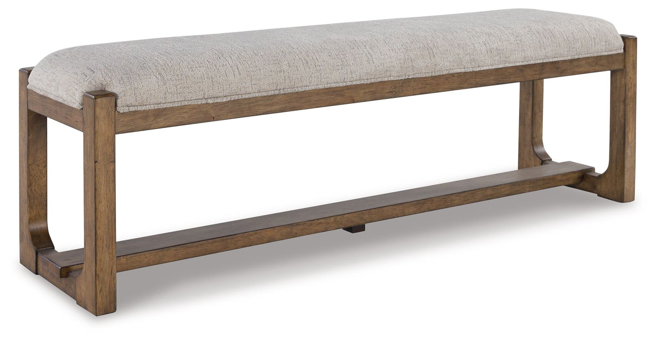 Cabalynn - Oatmeal / Light Brown - Large Uph Dining Room Bench Sacramento Furniture Store Furniture store in Sacramento