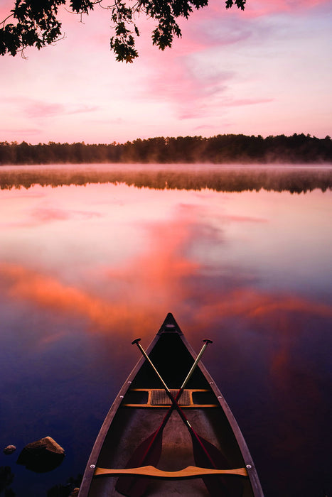 Small - Lake At Dawn By Katrina Craven - Pink