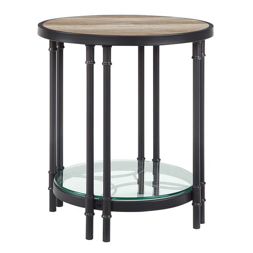 Brantley - End Table - Oak & Sandy Black Finish - 24" Sacramento Furniture Store Furniture store in Sacramento