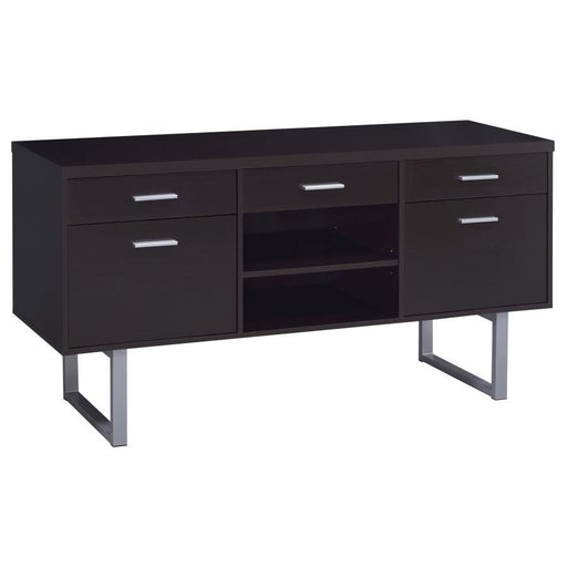 Lawtey - 5-Drawer Credenza With Adjustable Shelf - Cappuccino Sacramento Furniture Store Furniture store in Sacramento
