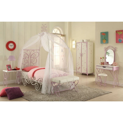 Priya II - Twin Bed - White & Light Purple Sacramento Furniture Store Furniture store in Sacramento