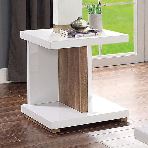 Moa - End Table - White / Natural Tone Sacramento Furniture Store Furniture store in Sacramento