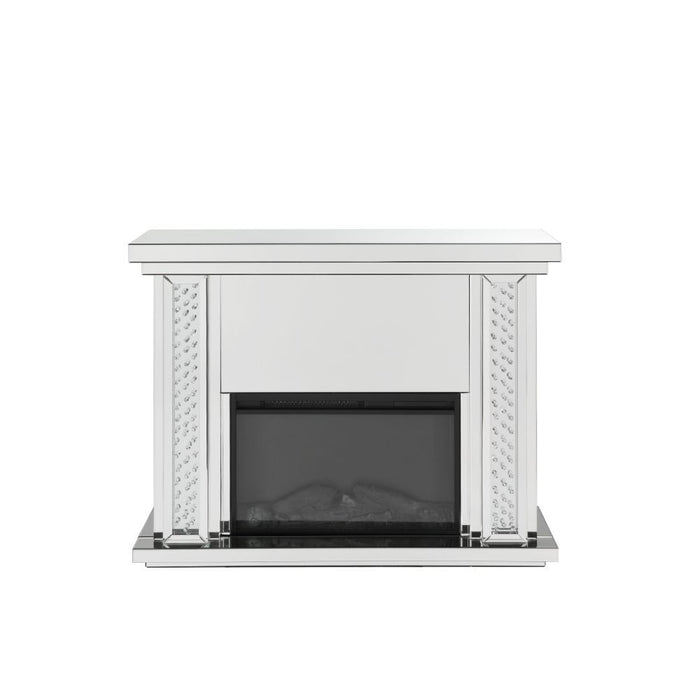 Nysa - Fireplace - Mirrored & Faux Crystals - 39"