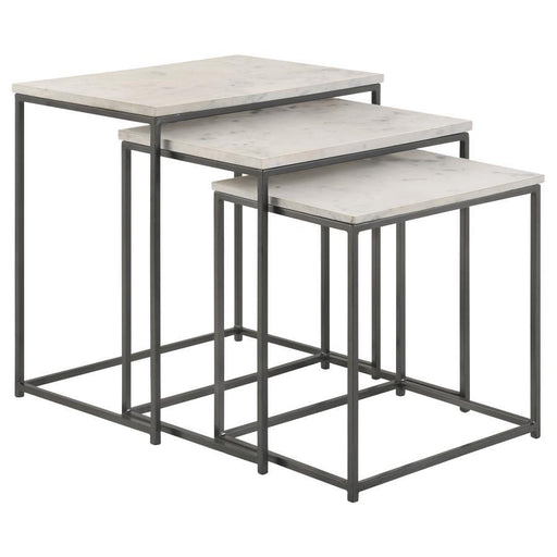 Medora - 3-Piece Nesting Table With Marble Top Sacramento Furniture Store Furniture store in Sacramento