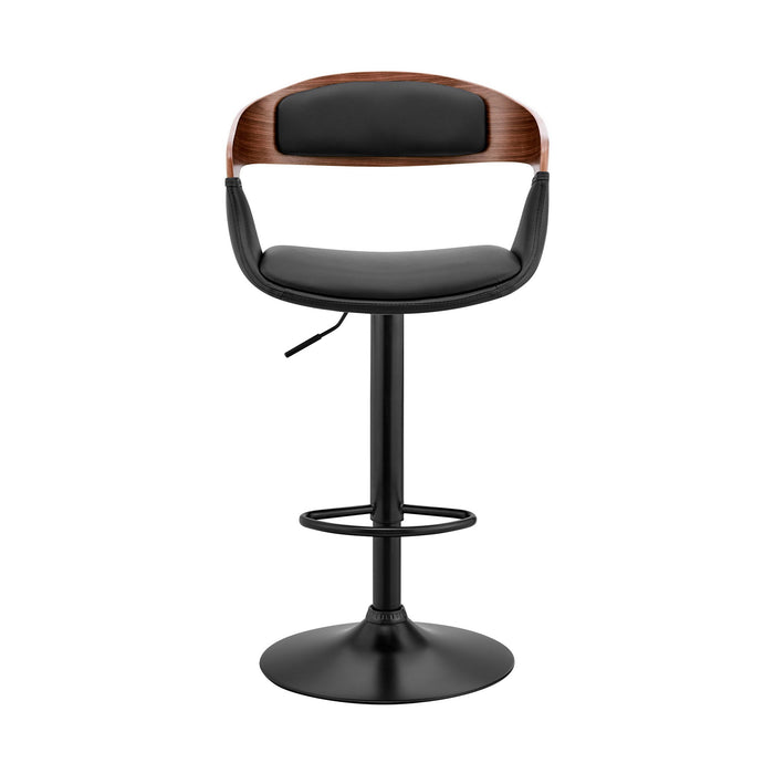 Benson - Adjustable Bar Stool - Walnut Wood