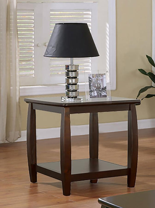 Dixon - Square End Table With Bottom Shelf - Espresso Sacramento Furniture Store Furniture store in Sacramento