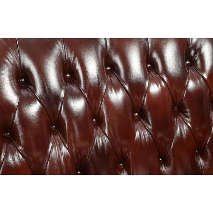 Eustoma - Sofa - Cherry Top Grain Leather Match & Walnut Sacramento Furniture Store Furniture store in Sacramento