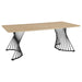 Altus - Swirl Base Dining Table - Natural Oak And Gunmetal Sacramento Furniture Store Furniture store in Sacramento